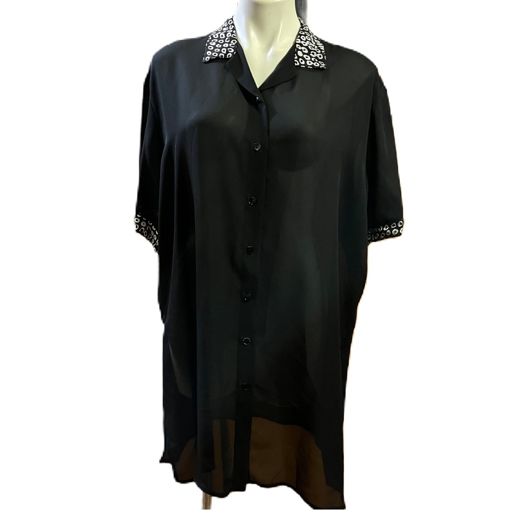 GOTTEX black sheer swim suit cover up